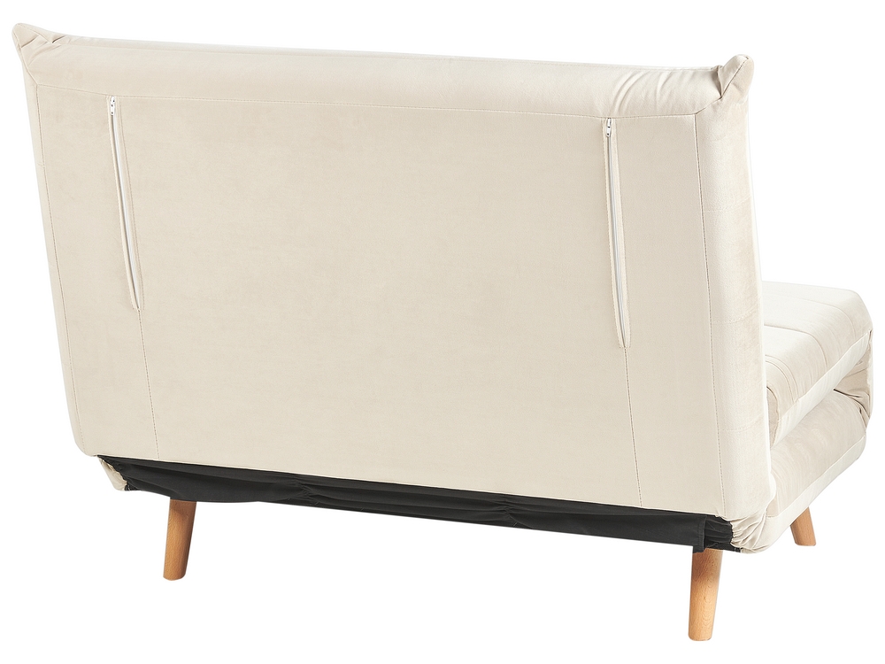 Velvet Sofa Bed Cream SETTEN Beliani