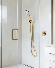 Brusehoved og slangesæt UCHIZA 5-function Guld_1188330