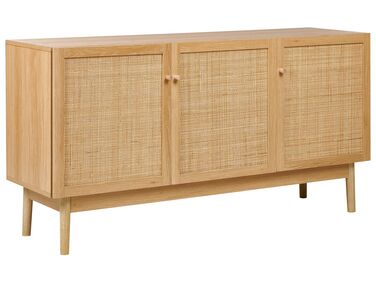 3 Door Sideboard Light Wood NIVO