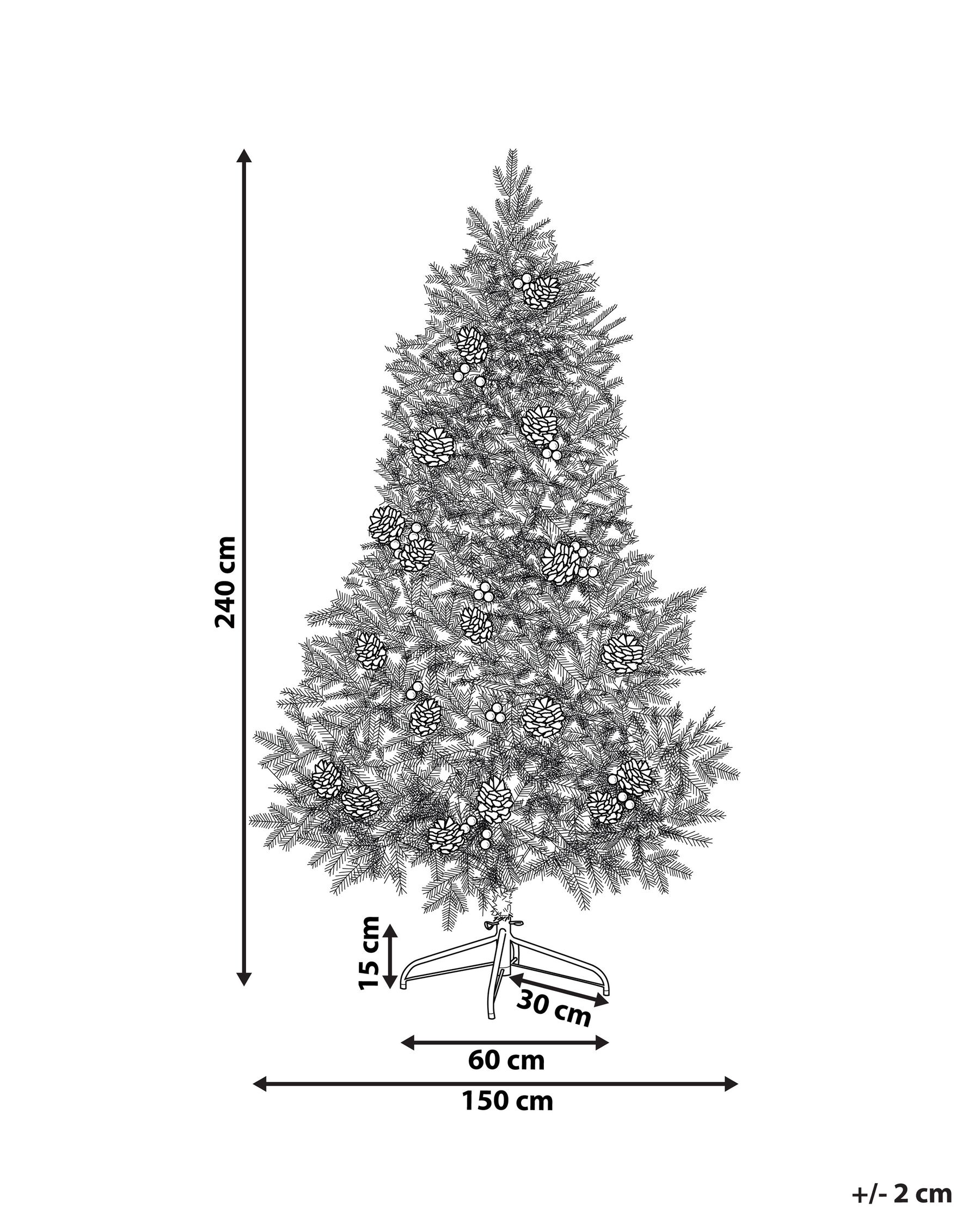 Frosted Christmas Tree 240 cm Green DENALI _879871 Frosted Christmas Tree 240 cm Green DENALI _879871