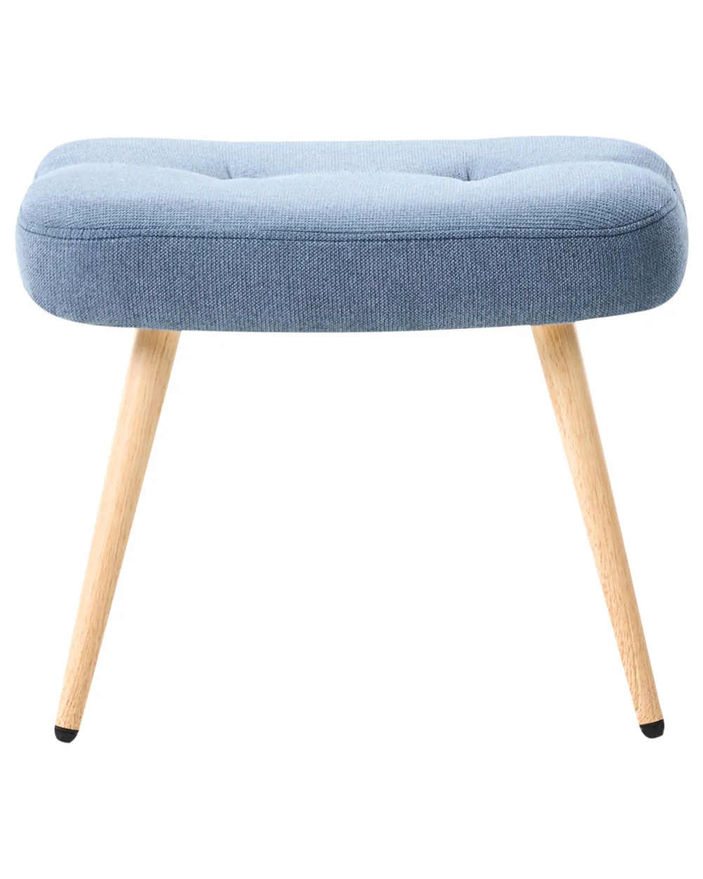 Poltrona Wingback VEJLE con poggiapiedi Tessuto Blu scuro_712882