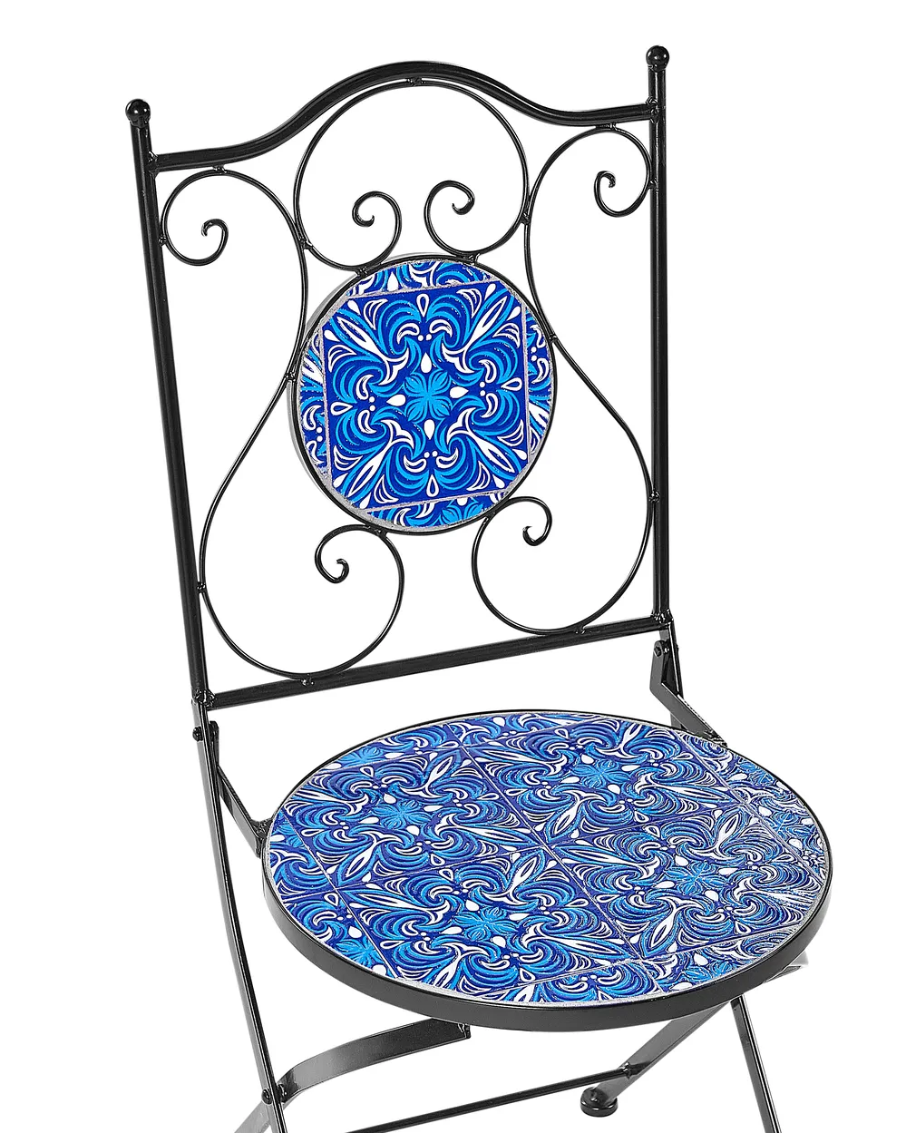 Set of 2 Garden Chairs CIGLIANO Metal Black_919870