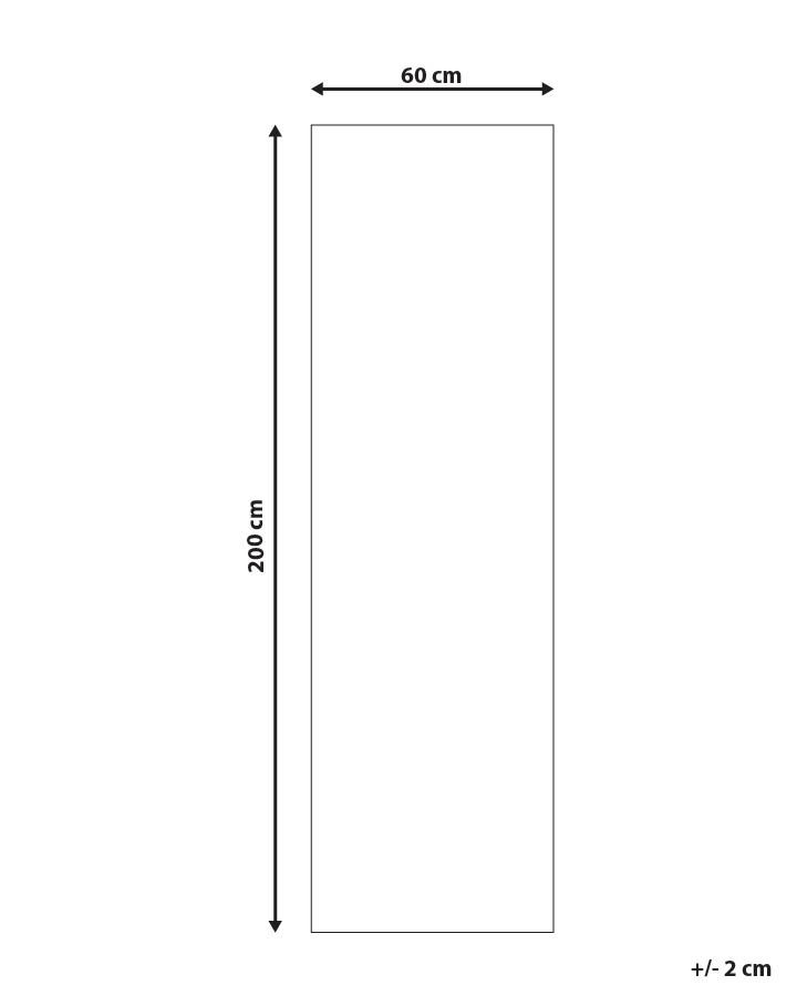 Runner Rug 60 x 200 cm Black and White KARUNGAL_831512 Runner Rug 60 x 200 cm Black and White KARUNGAL_831512