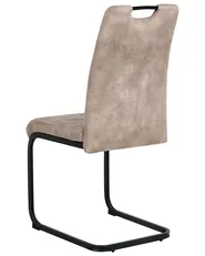 Set of 4 Dining Chairs CISCO Fabric Taupe_1006508