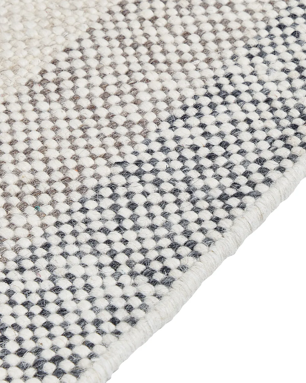Rug EMIRLER White 80 x 150 cm Wool_847160