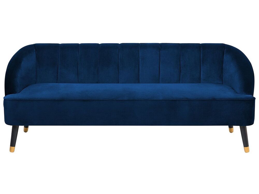 Sofa 3 Seater ALSVAG Velvet Navy Blue