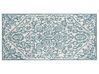 Tappeto lana bianco e blu 80 x 150 cm AHMETLI_836667