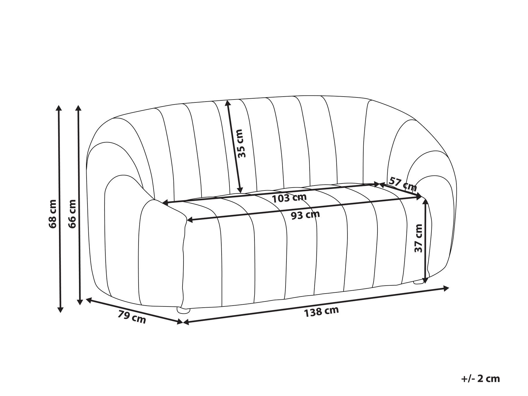 2 Seater Velvet Sofa Beige MALUNG_966940 2 Seater Velvet Sofa Beige MALUNG_966940