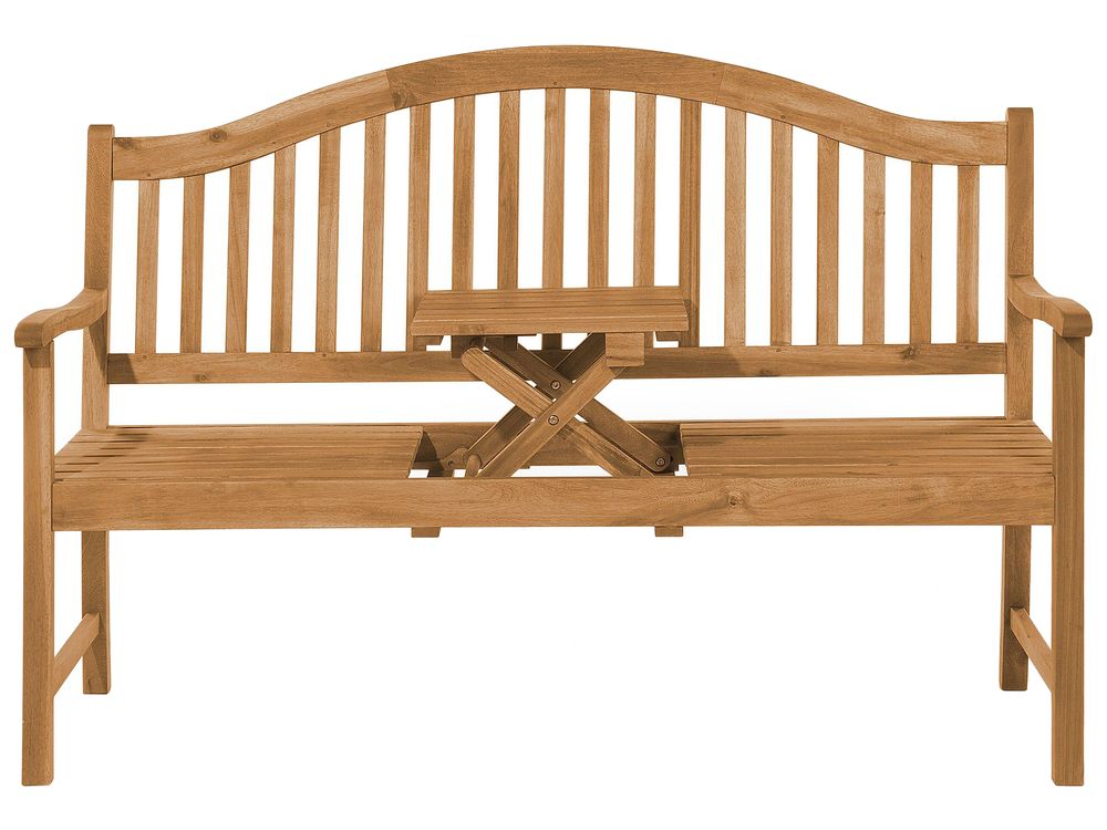Banco de jardín HILO 150 cm Madera de acacia Marrón