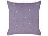Conjunto de 2 almofadas decorativas com padrão floral bordado violeta 45 x 45 cm LAVATERA_901984
