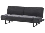 Divano letto 2 posti YORK Ciniglia Nero_1009251