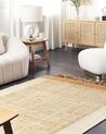 Teppich Jute sandbeige 160 x 230 cm geometrisches Muster Kurzflor DEDEMLI_847564