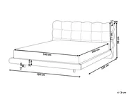 Bett mit Lattenrost Bouclé SOULISSE 140 x 200 cm Cremeweiß_1129896