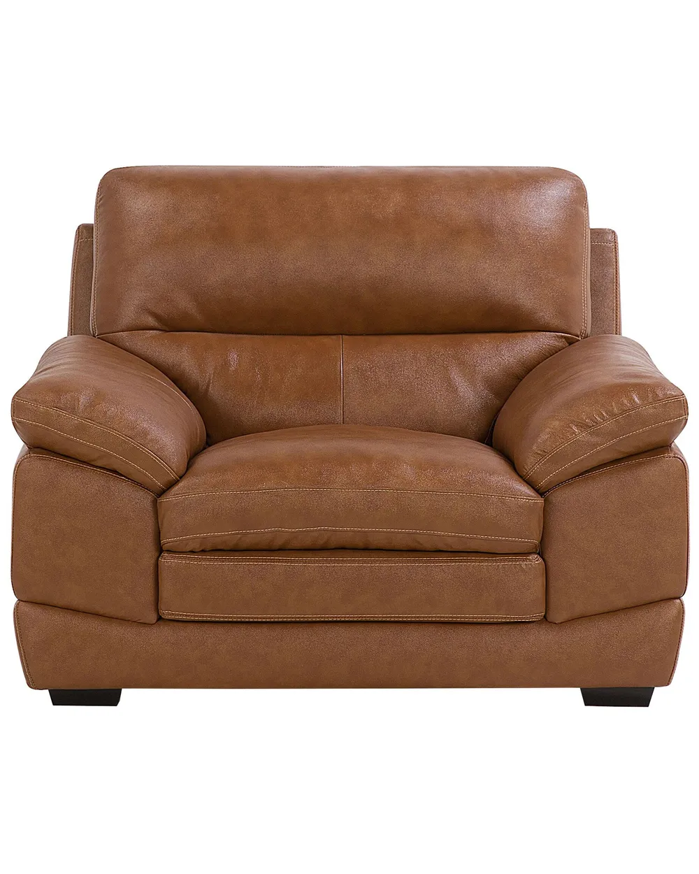 Armchair HORTEN Faux Leather Brown_720672
