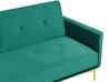 Sofa rozkładana welurowa zielona LUCAN_810468