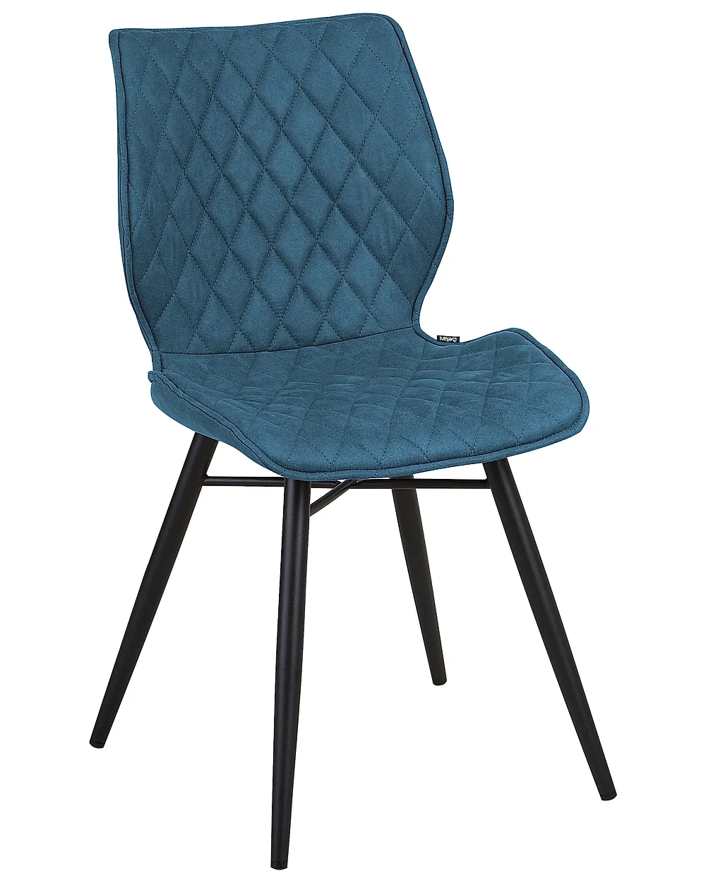 Lot de 2 chaises de salle à manger LISLE Tissu Bleu paon_1173875