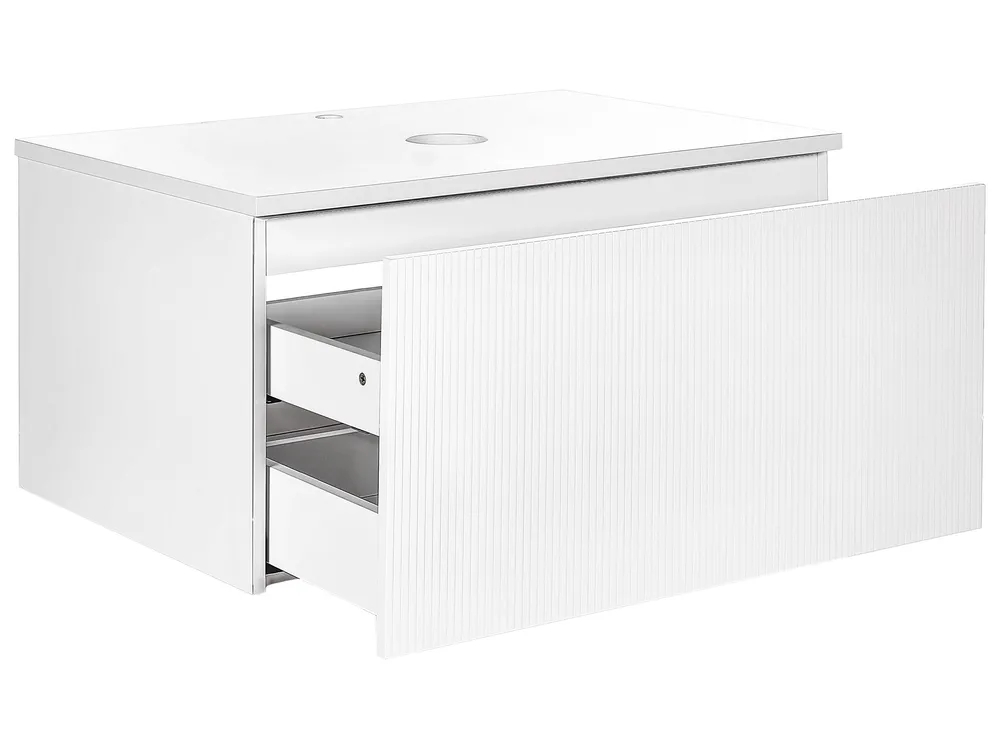 Szafka łazienkowa wisząca pod umywalkę ALZIRA 80 cm Biały_935564