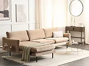Sofá esquinero VINTERBRO Terciopelo Beige Derecha_1183790