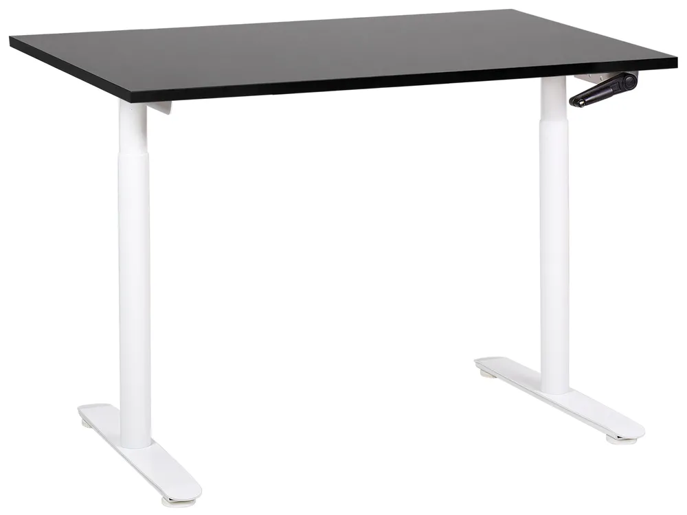 Biurko regulowane manualnie DESTINAS 120 cm 72 cm Czarny/ biały