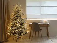 Ośnieżona sztuczna choinka świąteczna LED BRISCO 180 cm Biały_846849