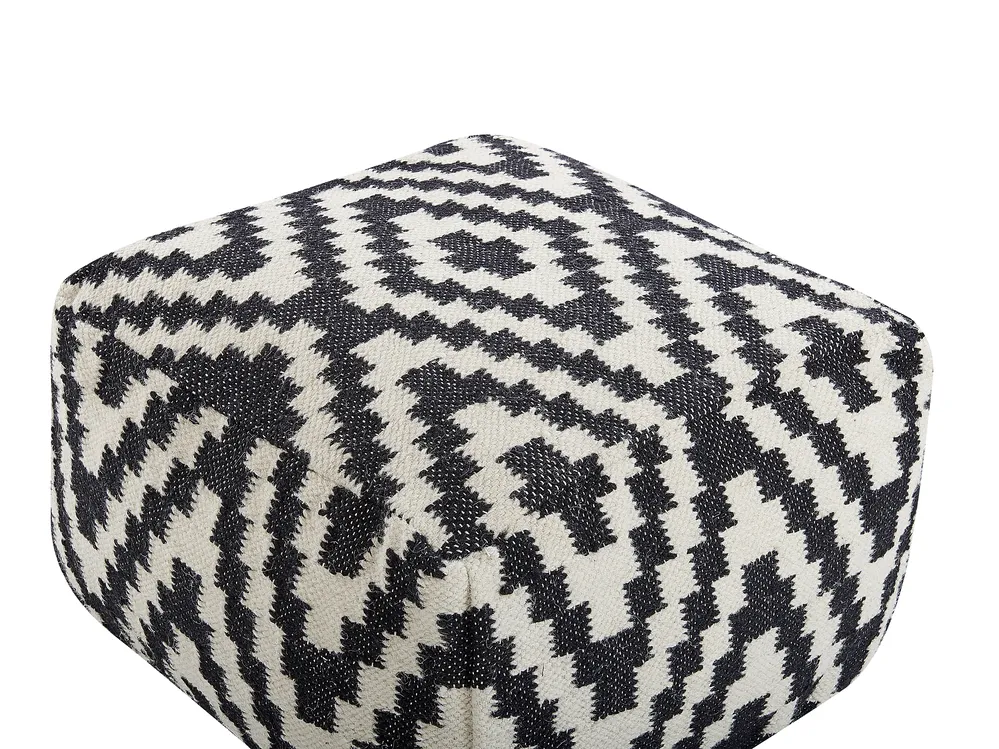 Pouffe KNIDOS Wool Black/ White_826646