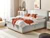 Fabric EU Super King Divan Bed Light Grey DYNASTY_873543