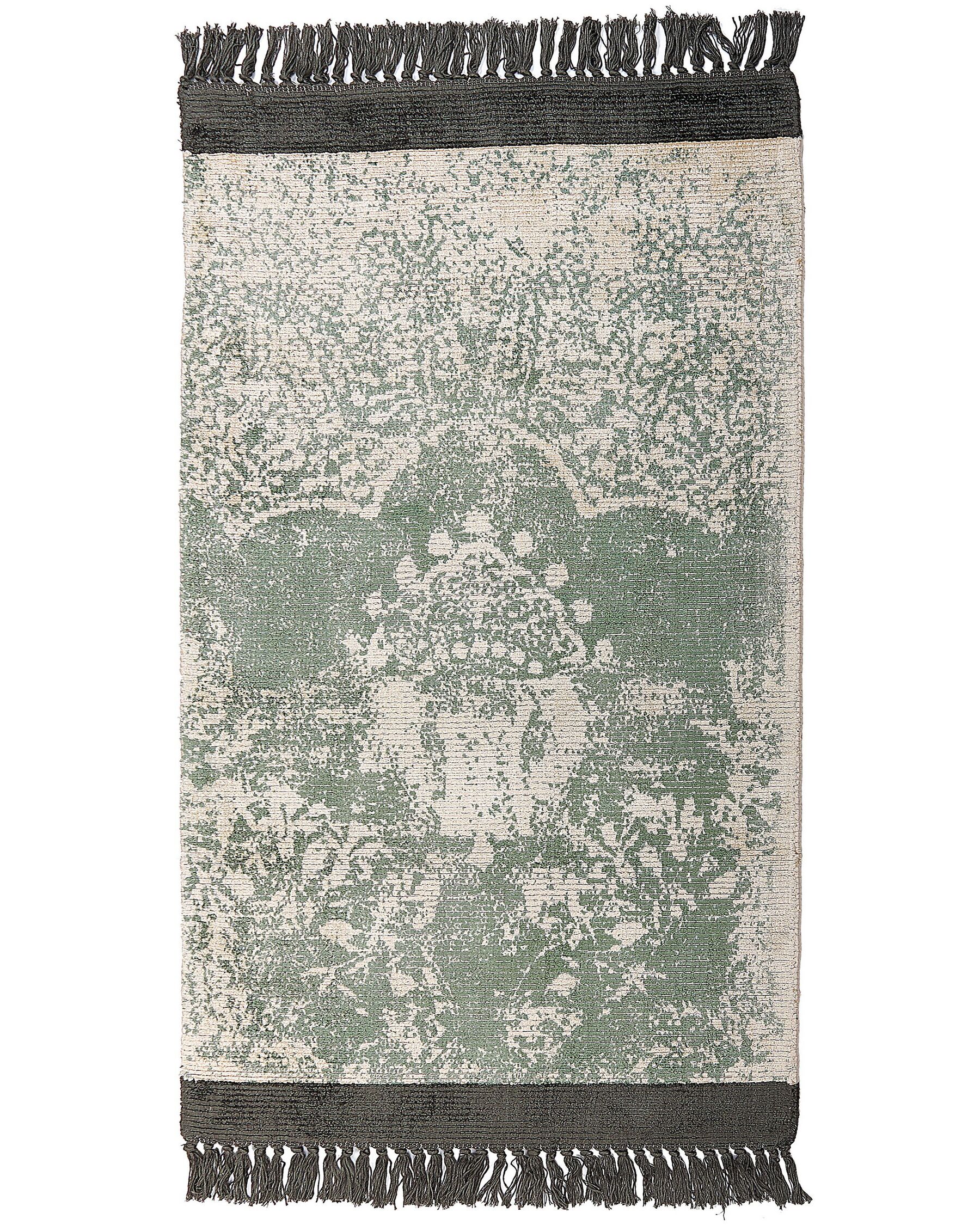 Viskózový koberec 80 x 150 cm zelený/ béžový AKARSU_837014