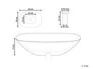 Lavabo da appoggio MOENGO 54 x 36 cm Superficie solida Blu_891725