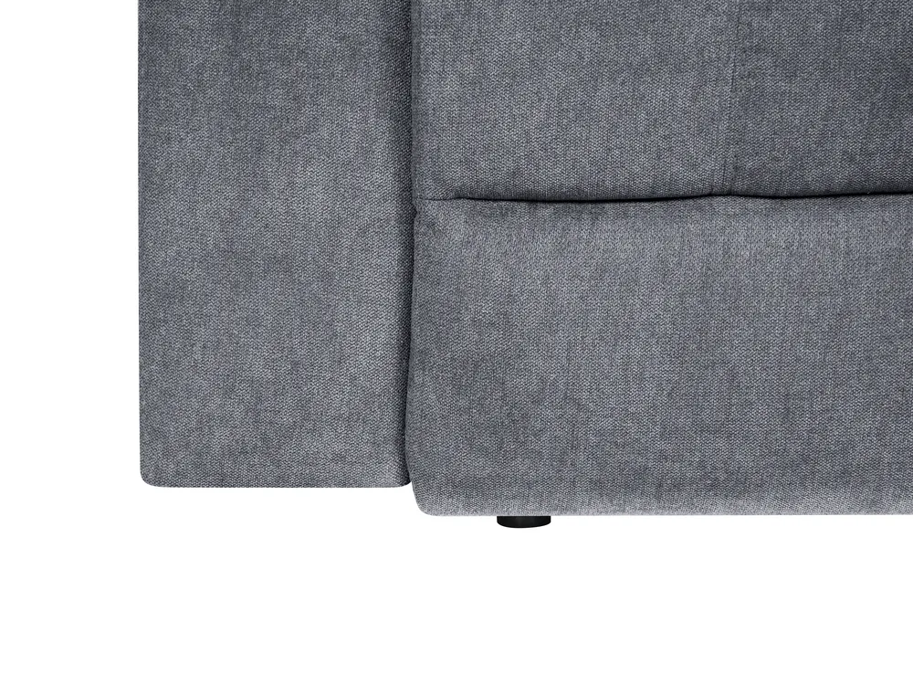 Manual Recliner Corner Sofa 5 Seater ROKKE Fabric Grey Left Hand_1108238