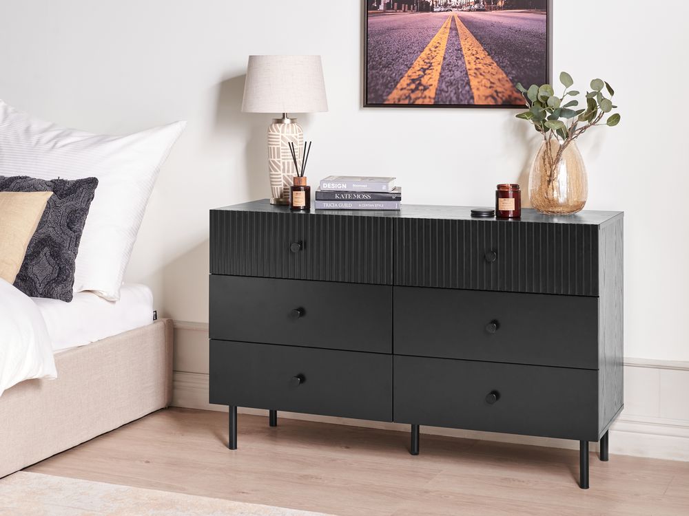Komoda 6 szuflad COVENTRY Czarny