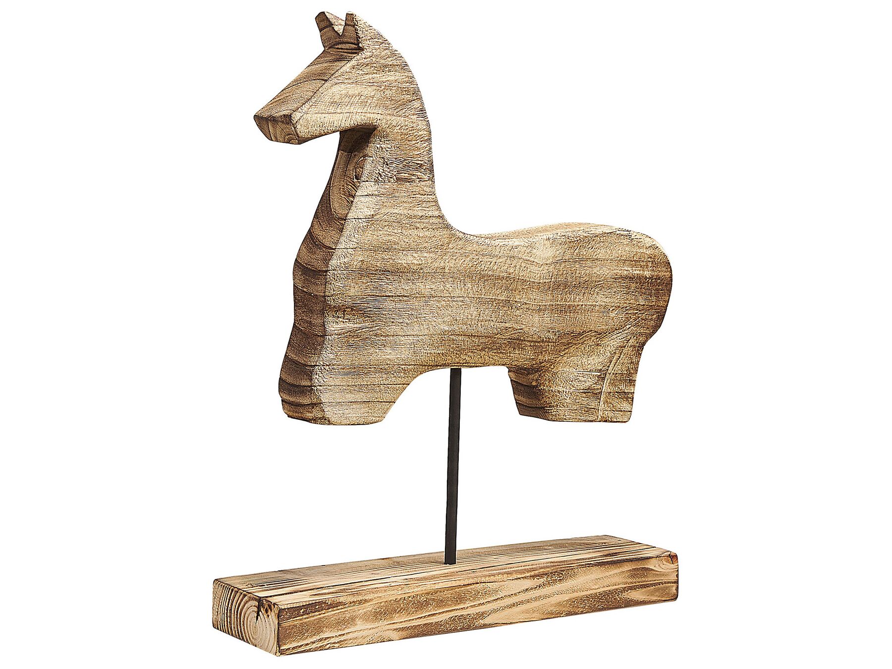 Decorative Horse Figurine Light Wood COLIMA_791686
