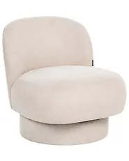 Swivel Armchair AYLO Fabric Light Beige_1186295