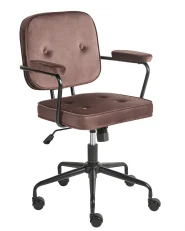 Desk Chair PAWNEE Velvet Brown_1057397
