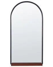Lustro ścienne z półką DOMME 40 cm 67 cm Metal Czarny_837873