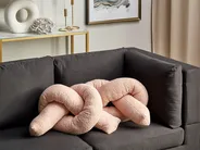 Zestaw 2 poduszek dekoracyjnych GLADIOLUS 172 x 14 cm Boucle Różowy Jednolity_1079107