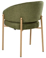 Set of 2 Dining Chairs ZANE Fabric Green_1042487