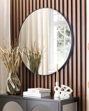 Wall Mirror 80 x 80 cm Black ANNEMASSE