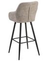 Set of 2 Fabric Bar Chairs Beige DARIEN_724441