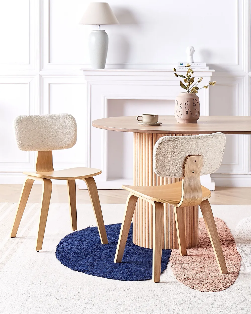 Set di 2 sedie da pranzo LUCINDA Legno Marrone chiaro_1173995