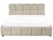 Ottoman Bed NOYON Fabric Taupe 160 x 200 cm (EU King Size)_1056079
