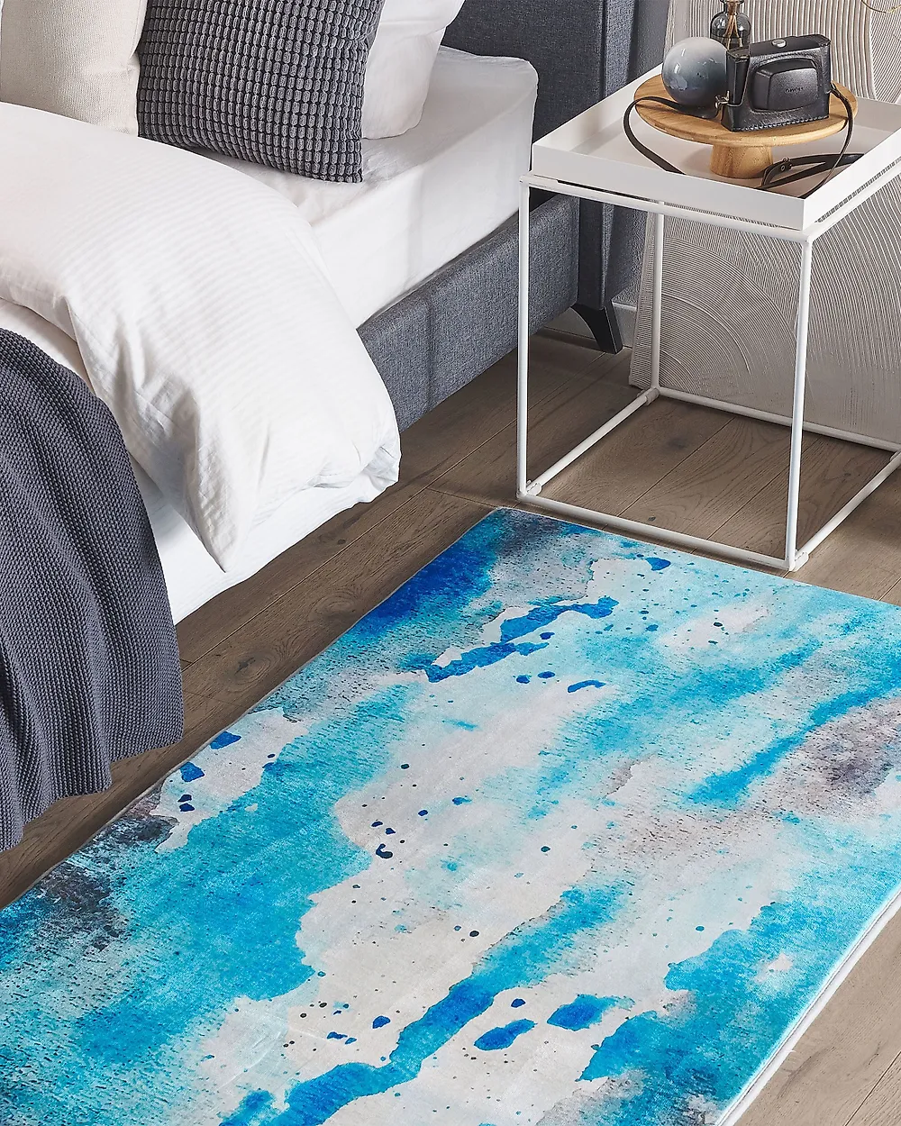 Tapis BOZAT Bleu 80 x 150 cm_1182318