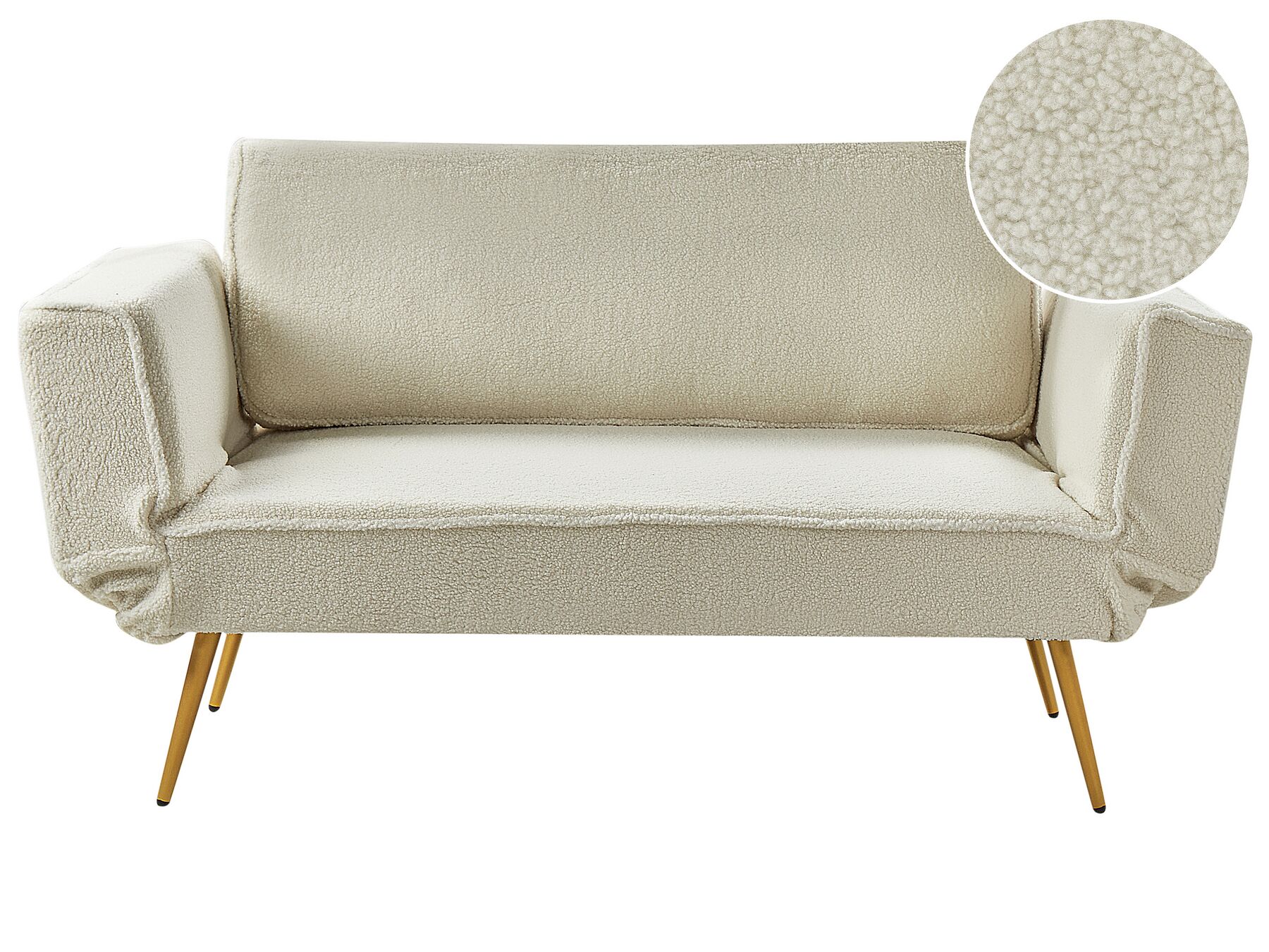 Sofa Bed Boucle Off-White SAARELA_932747