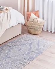 Tappeto ANSAR Blu 80 x 150 cm Cotone_861014