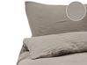 Duvet Cover Set SUMNER 200 x 200 cm Cotton Muslin Taupe