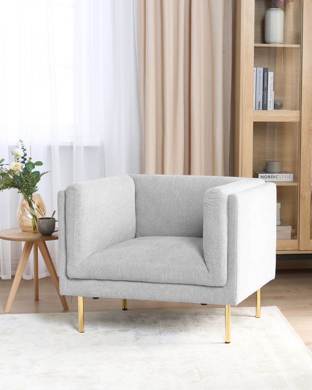 Armchair MOEN Fabric Light Grey