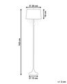 Crystal Floor Lamp White EVANS_850437