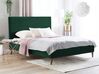 Velvet EU Double Size Bed Dark Green BAYONNE_744019