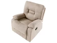 Manual Recliner Living Room Set 6 Seater BERGEN Fabric Beige_1064902