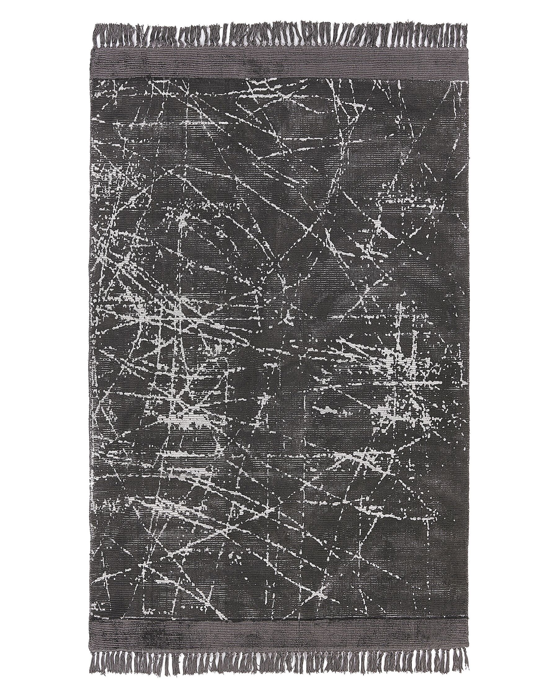 Tapis en viscose gris foncé 140 x 200 cm HANLI_836927