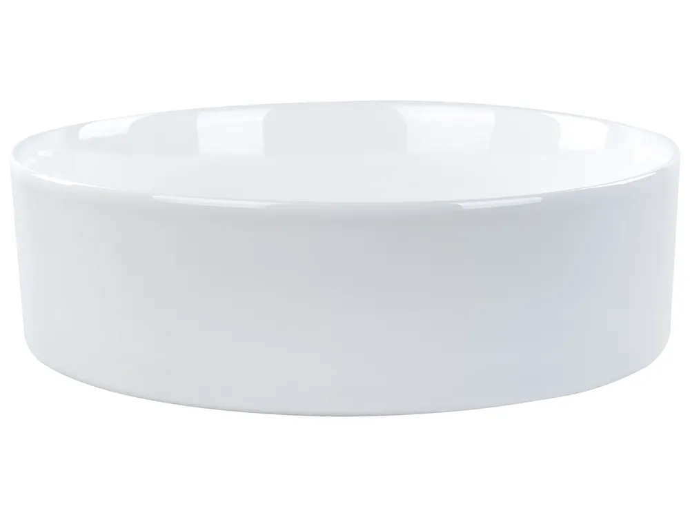 Countertop Basin TEBAR ⌀ 400 mm Ceramic White_935060